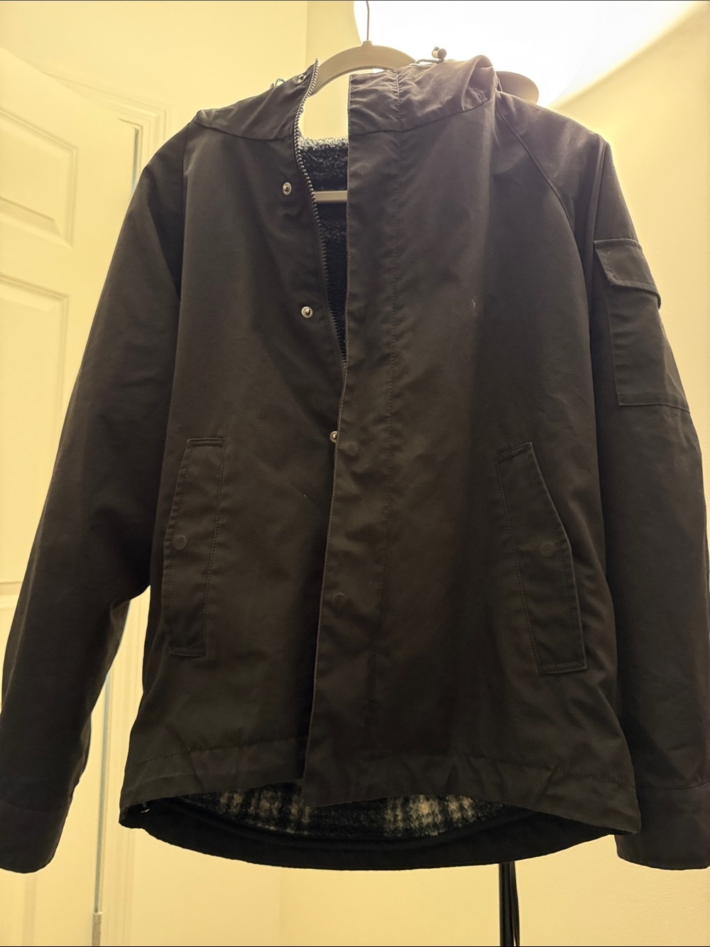 uniqlo jw anderson Men's Black 3in1 Hooded Jacket